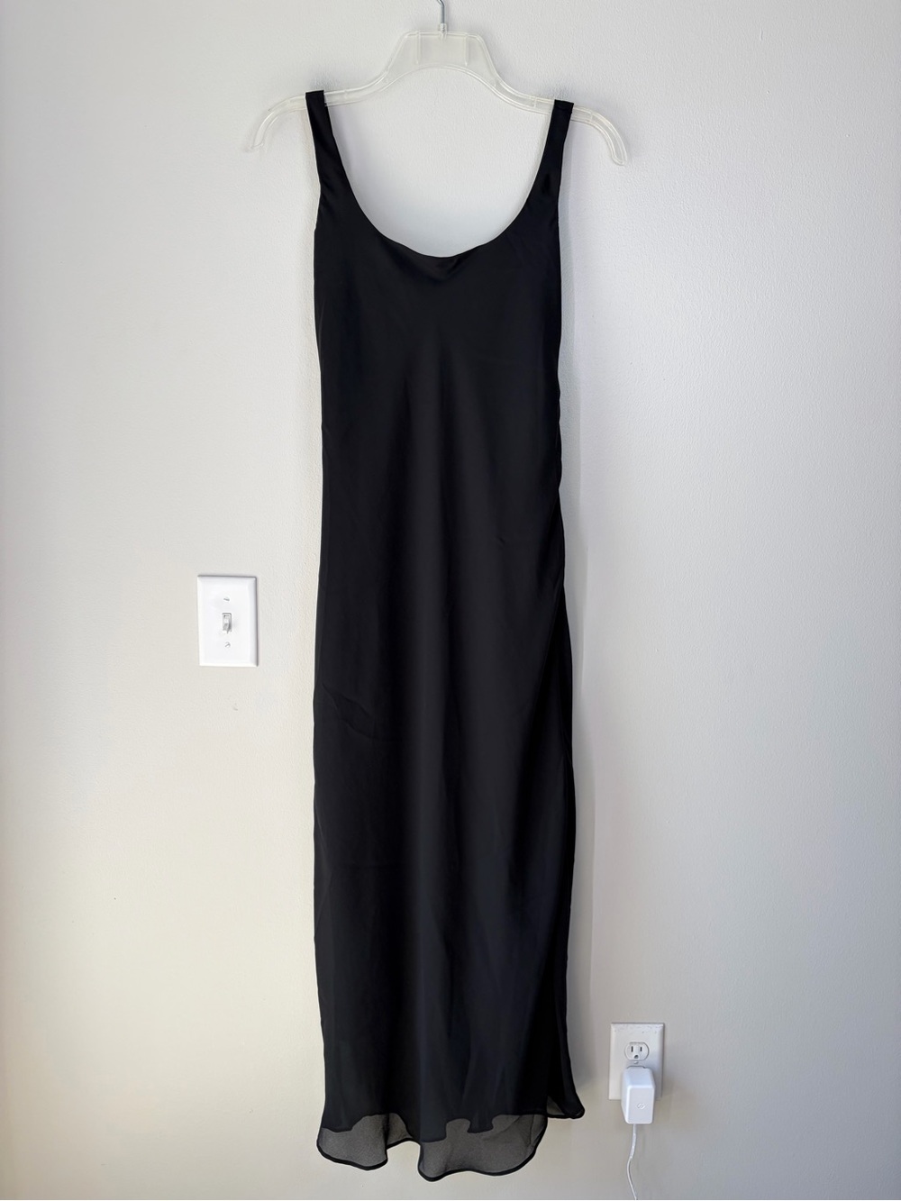 Vintage 90s Hampton Nites Petites Black Maxi Dress Evening Elegant Cocktail